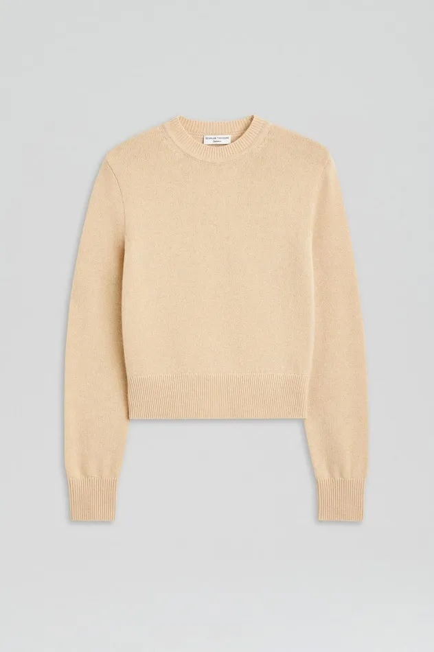 Sweaters Women Scanlan Theodore CASHMERE CREW SWEATER Oat Sweaters Women Scanlan Theodore CASHMERE CREW SWEATER Oat