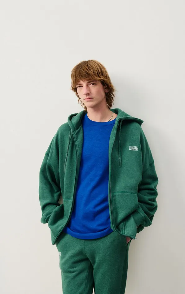 Sweatshirt Doven Overdyed Forest Men American Vintage Sweatshirts