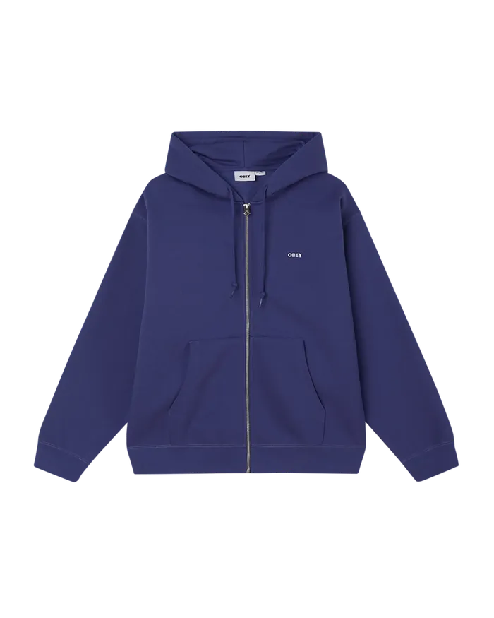 SWEATSHIRTS EST WORKS BOLD ZIP HOOD Skipper Blue OBEY Clothing Men