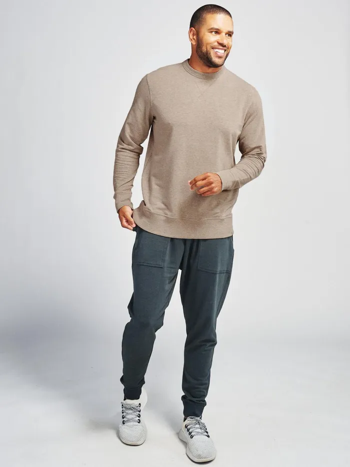 Sweatshirts Hoodies Men Tasc Performance Varsity French Terry Sweatshirt