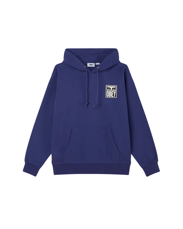 SWEATSHIRTS Men OBEY Clothing OBEY EYES ICON II PULLOVER Skipper Blue
