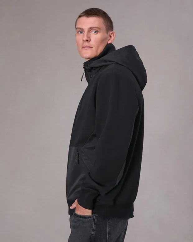 Sweatshirts Men Rag and Bone Pursuit Zip Hoodie Black