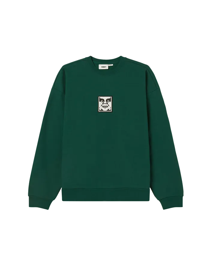 SWEATSHIRTS OBEY Clothing Men ICON CREWNECK Rain Forest