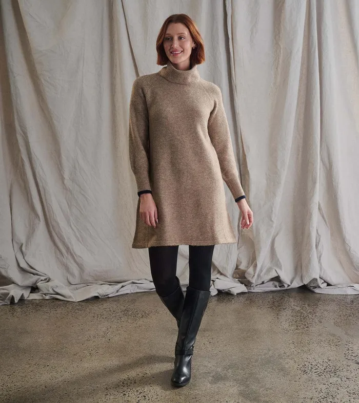 Swing Sweater Dress 8211 Oatmeal Heather Hatley
