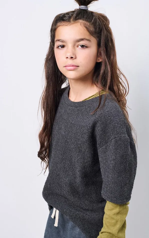 TShirt Bobypark Melange Charcoal Kids American Vintage Short Sleeve TShirts TShirt Bobypark Melange Charcoal Kids American Vintage Short Sleeve TShirts