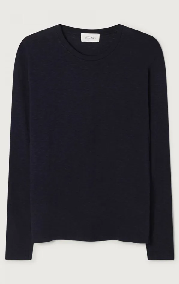 TShirt Bysapick Navy Men American Vintage Long Sleeve TShirts TShirt Bysapick Navy Men American Vintage Long Sleeve TShirts