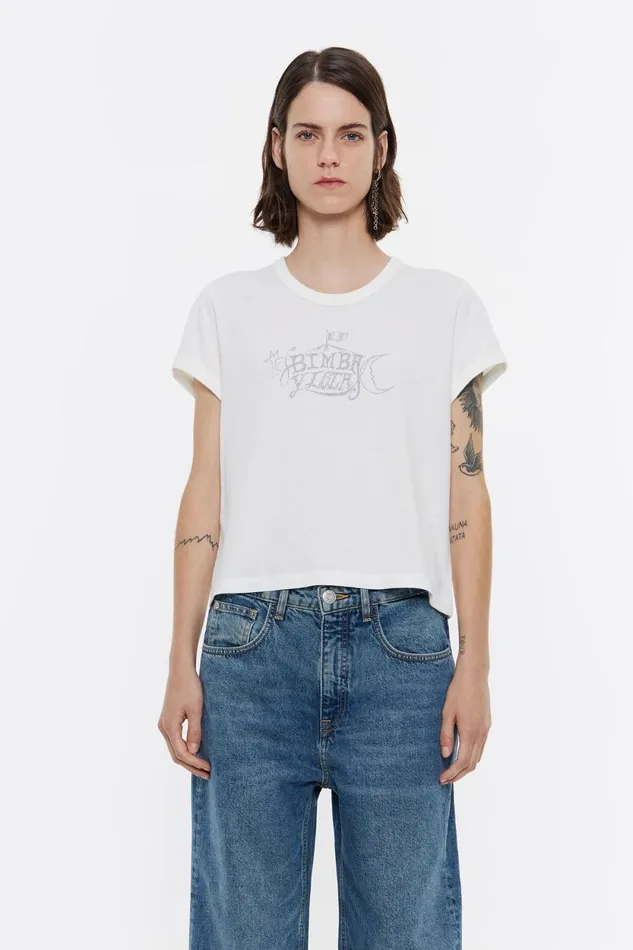 Tshirt Coton Logo Ivoire Ivory Women Bimba Y Lola TShirts