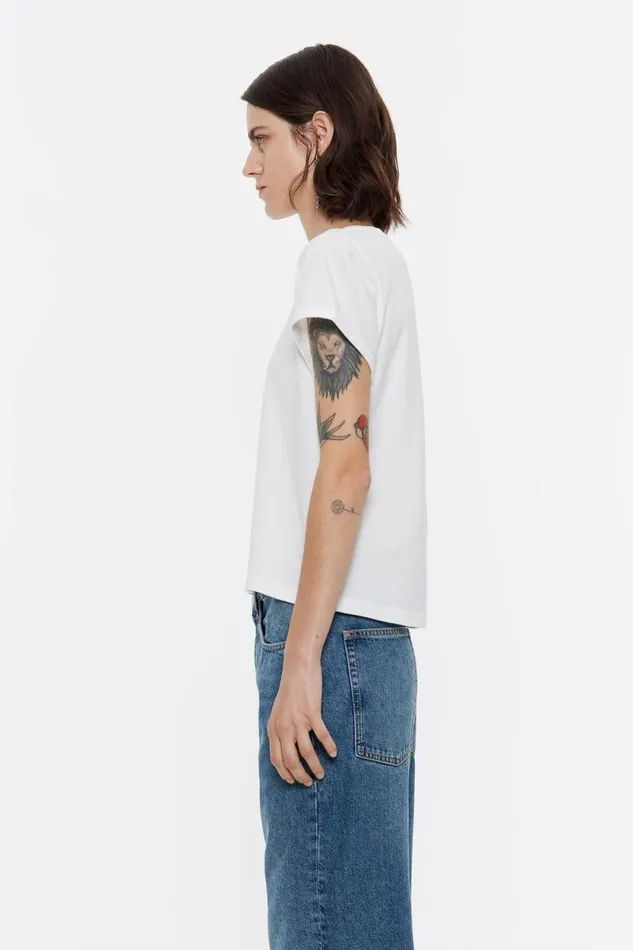 Tshirt Coton Logo Ivoire Ivory Women Bimba Y Lola TShirts Tshirt Coton Logo Ivoire Ivory Women Bimba Y Lola TShirts