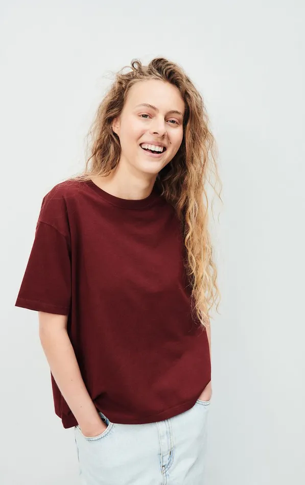 TShirt Fizvalley Vintage Burgundy Women American Vintage Short Sleeve TShirts TShirt Fizvalley Vintage Burgundy Women American Vintage Short Sleeve TShirts