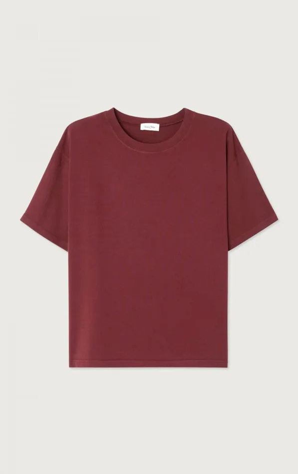 TShirt Fizvalley Vintage Burgundy Women American Vintage Short Sleeve TShirts TShirt Fizvalley Vintage Burgundy Women American Vintage Short Sleeve TShirts