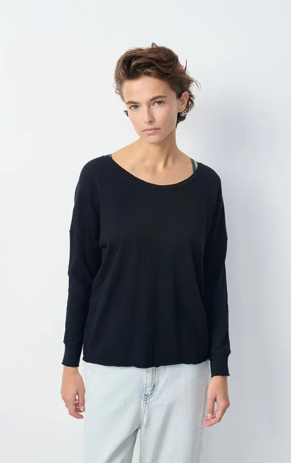 TShirt Sonoma Black Women American Vintage Long Sleeve TShirts