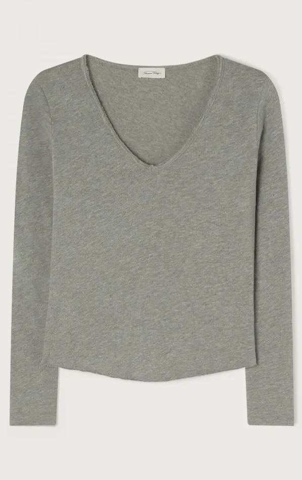TShirt Sonoma Heather Grey Women American Vintage Long Sleeve TShirts TShirt Sonoma Heather Grey Women American Vintage Long Sleeve TShirts