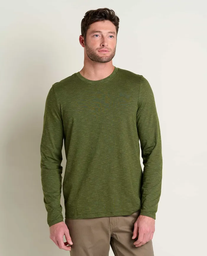 TShirts Men8217s ToadandCo Tempo Long Sleeve Crew Chive