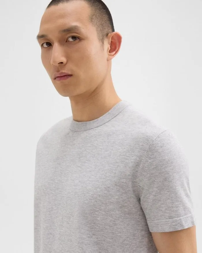 TShirts Polos Men Theory Sarior Tee In Light Bilen Silver Heather TShirts Polos Men Theory Sarior Tee In Light Bilen Silver Heather