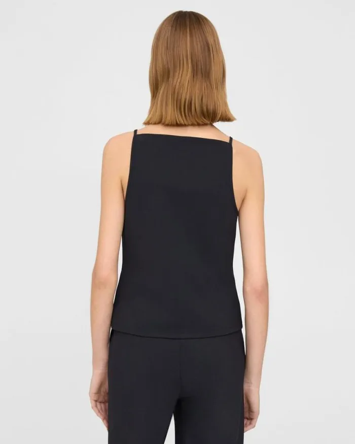 TShirts Tank Tops Women Theory Square Neck Tank Top In Precision Ponte Black TShirts Tank Tops Women Theory Square Neck Tank Top In Precision Ponte Black