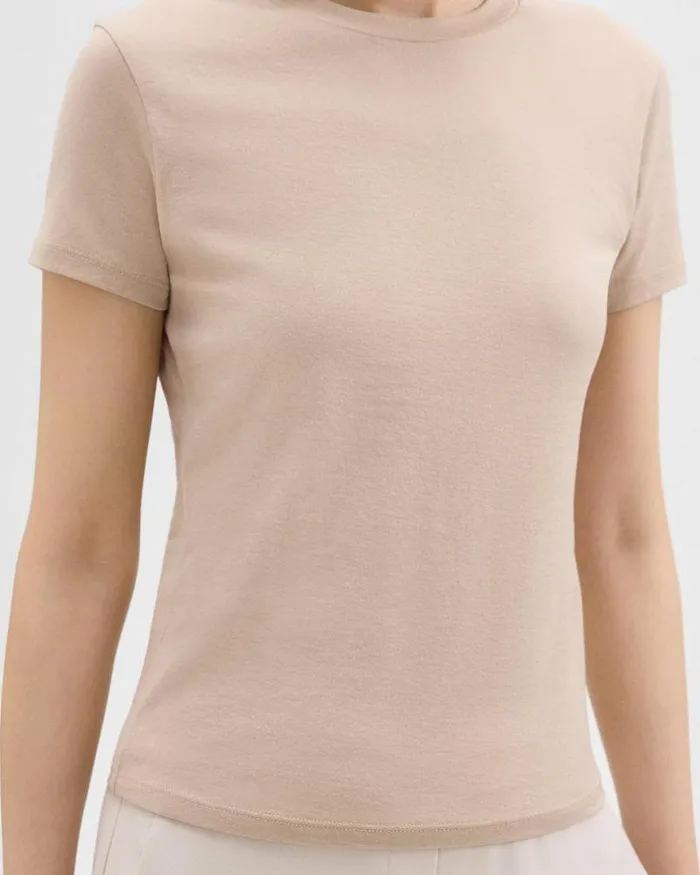 TShirts Tank Tops Women Theory Tiny Tee In Organic Cotton Canvas TShirts Tank Tops Women Theory Tiny Tee In Organic Cotton Canvas