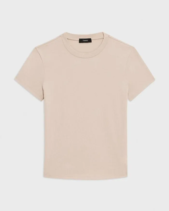TShirts Tank Tops Women Theory Tiny Tee In Organic Cotton Canvas TShirts Tank Tops Women Theory Tiny Tee In Organic Cotton Canvas