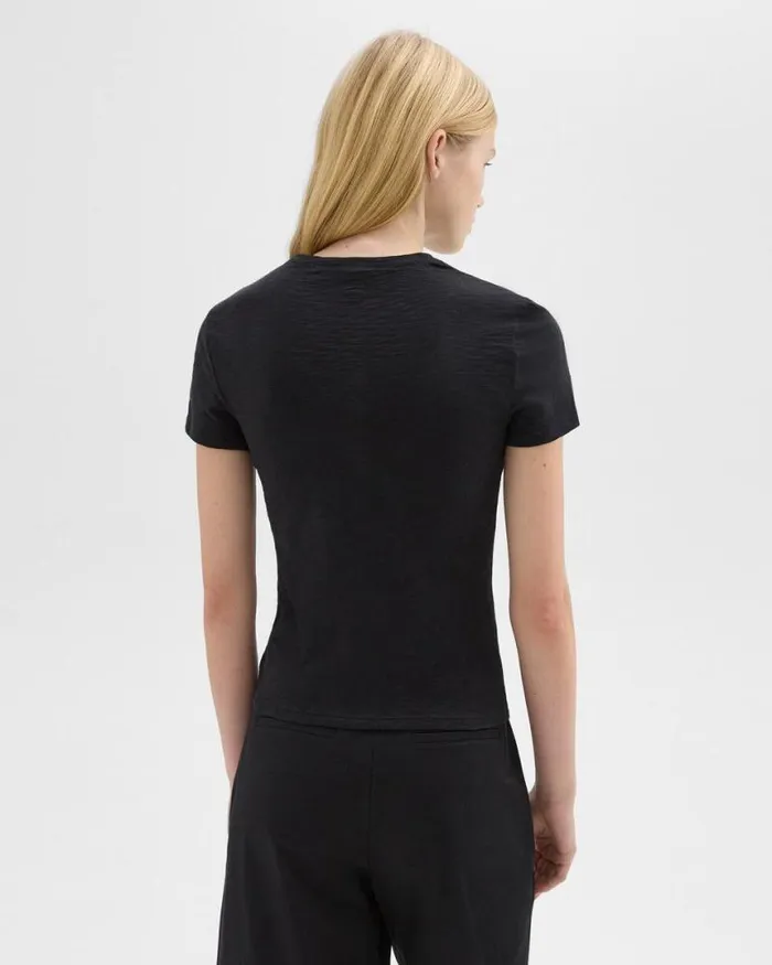 TShirts Tank Tops Women Theory Tiny Tee In Organic Slub Cotton Black TShirts Tank Tops Women Theory Tiny Tee In Organic Slub Cotton Black