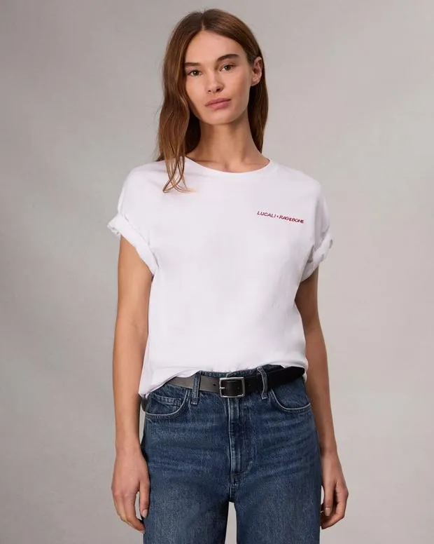 TShirts Women Rag and Bone Lucali Mica Tee White