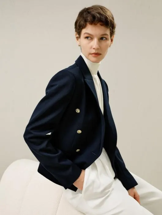 Tailored DoubleBreasted Blazer Women Lilysilk Knitwear