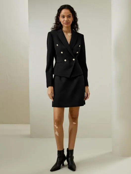 Tailored DoubleBreasted Blazer Women Lilysilk Knitwear