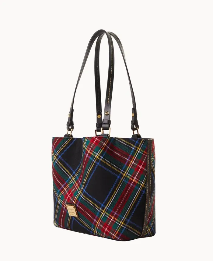 Tartan Small Flynn Black Woman Dooney and Bourke Shoulder Bags Tartan Small Flynn Black Woman Dooney and Bourke Shoulder Bags