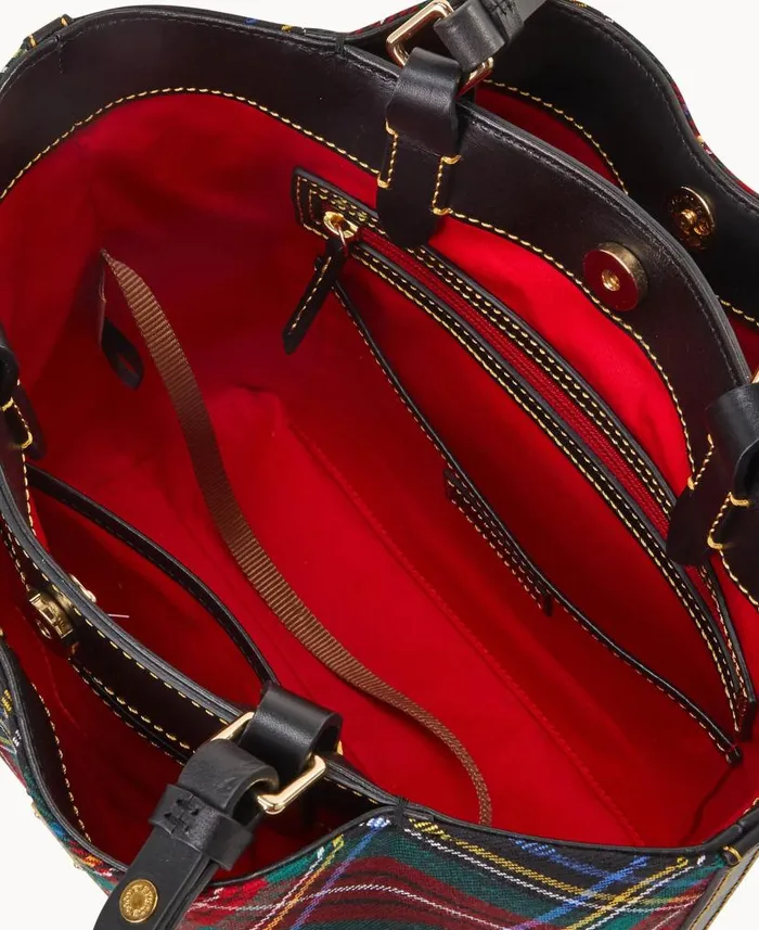 Tartan Small Flynn Black Woman Dooney and Bourke Shoulder Bags Tartan Small Flynn Black Woman Dooney and Bourke Shoulder Bags