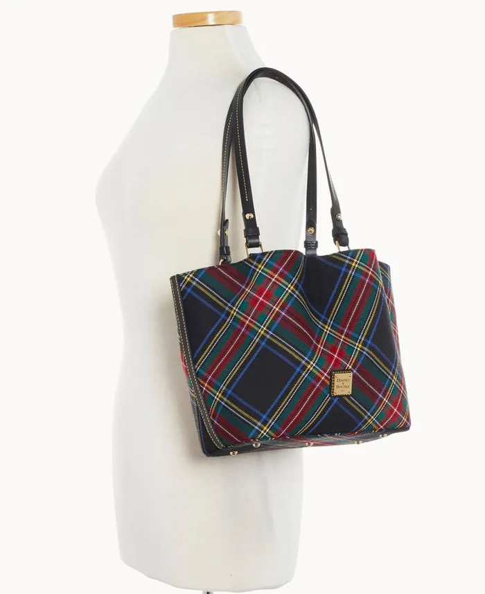 Tartan Small Flynn Black Woman Dooney and Bourke Shoulder Bags Tartan Small Flynn Black Woman Dooney and Bourke Shoulder Bags