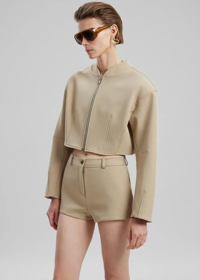 The Frankie Shop Bottoms Banks Hot Pants 8211 Beige 8211 Women