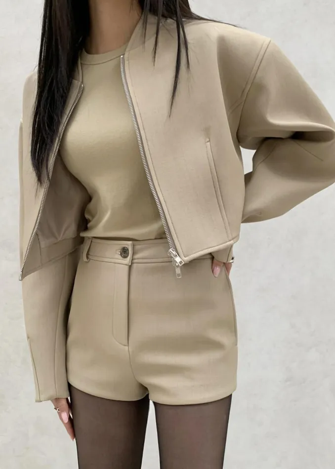 The Frankie Shop Bottoms Banks Hot Pants 8211 Beige 8211 Women