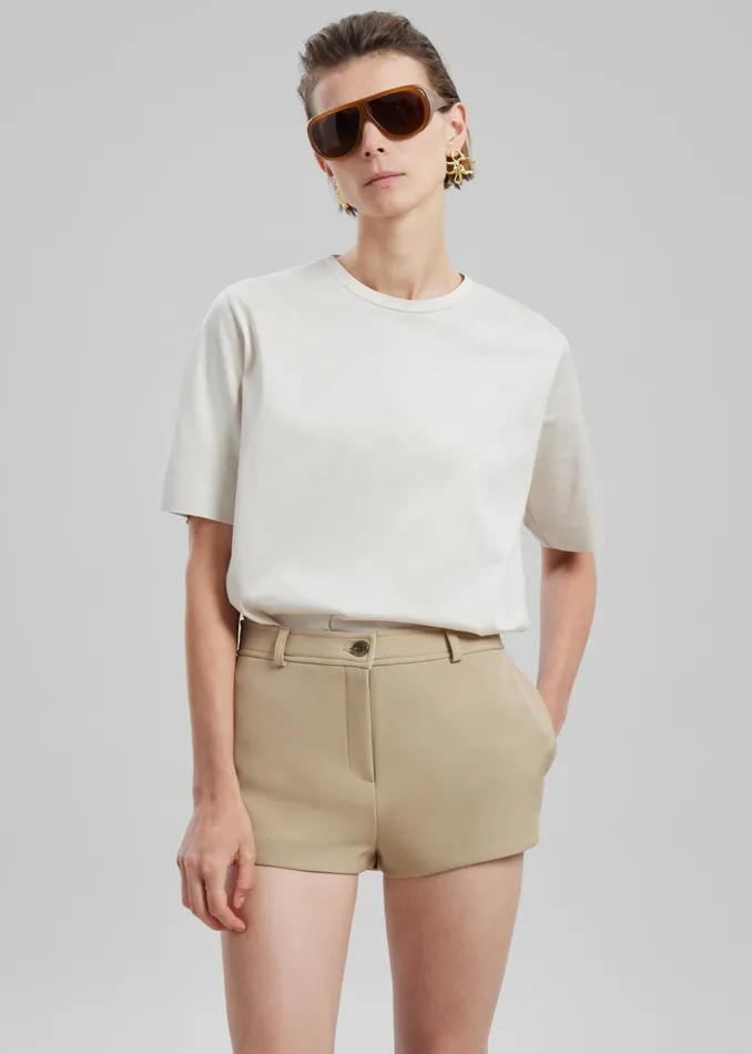 The Frankie Shop Bottoms Banks Hot Pants 8211 Beige 8211 Women