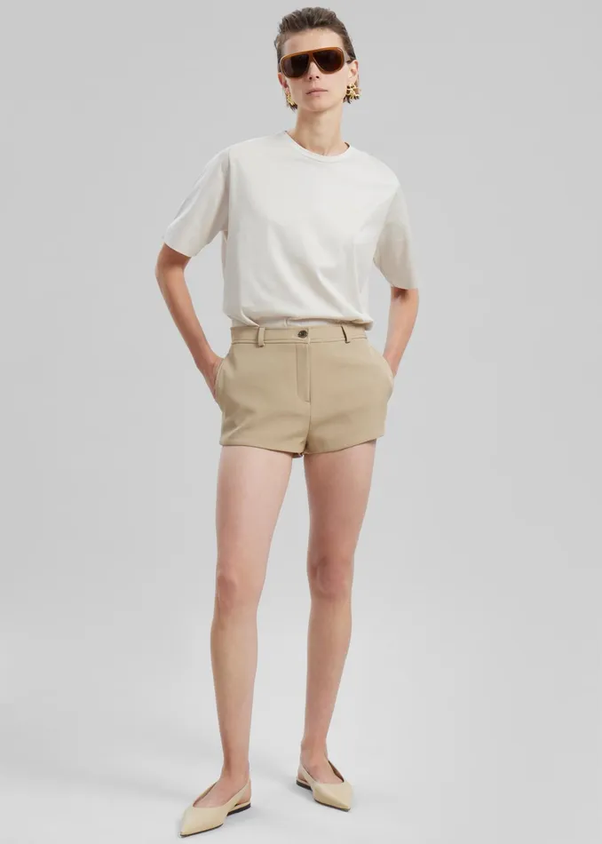 The Frankie Shop Bottoms Banks Hot Pants 8211 Beige 8211 Women