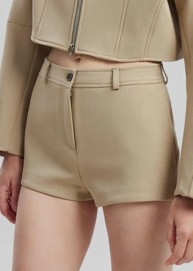 The Frankie Shop Bottoms Banks Hot Pants 8211 Beige 8211 Women