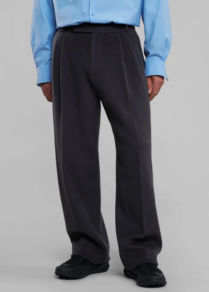 The Frankie Shop Bottoms Beo Wool Suit Pants 8211 Dark Grey 8211 Men