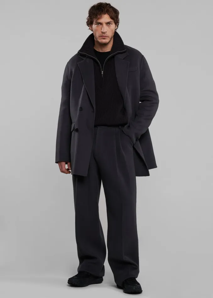 The Frankie Shop Bottoms Beo Wool Suit Pants 8211 Dark Grey 8211 Men