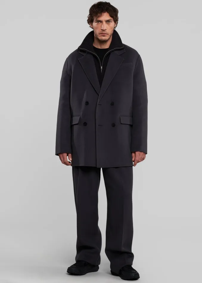 The Frankie Shop Bottoms Beo Wool Suit Pants 8211 Dark Grey 8211 Men