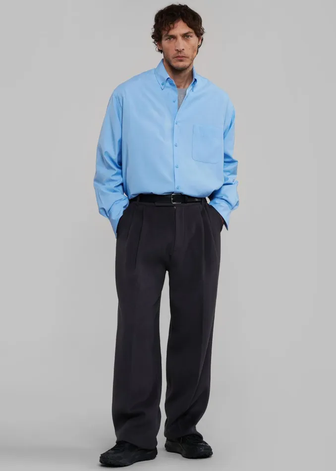 The Frankie Shop Bottoms Beo Wool Suit Pants 8211 Dark Grey 8211 Men