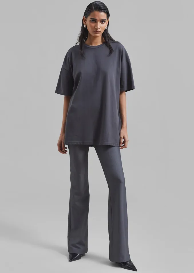 The Frankie Shop Bottoms Charley Bootcut Pants 8211 Charcoal 8211 Women