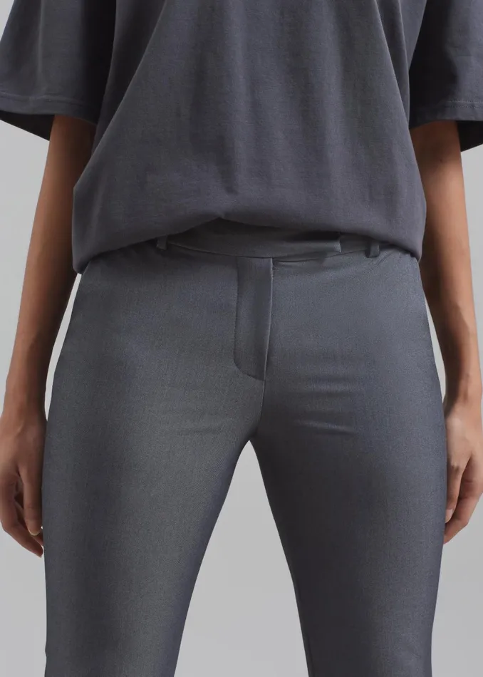 The Frankie Shop Bottoms Charley Bootcut Pants 8211 Charcoal 8211 Women