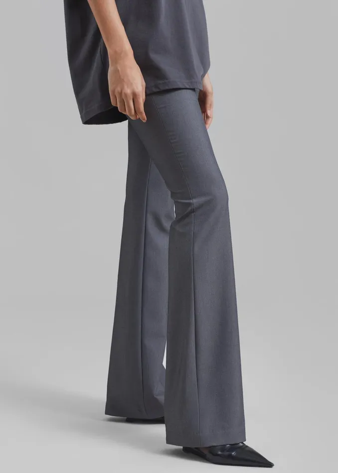 The Frankie Shop Bottoms Charley Bootcut Pants 8211 Charcoal 8211 Women