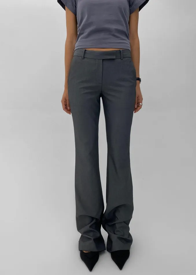 The Frankie Shop Bottoms Charley Bootcut Pants 8211 Charcoal 8211 Women