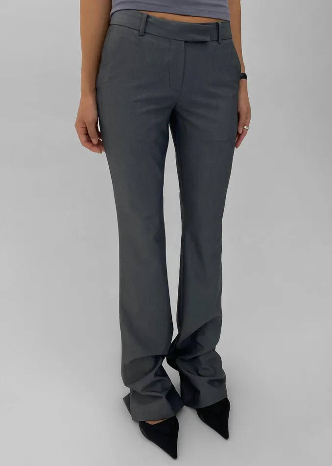 The Frankie Shop Bottoms Charley Bootcut Pants 8211 Charcoal 8211 Women