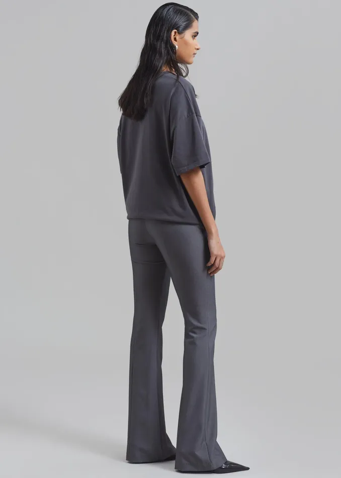 The Frankie Shop Bottoms Charley Bootcut Pants 8211 Charcoal 8211 Women