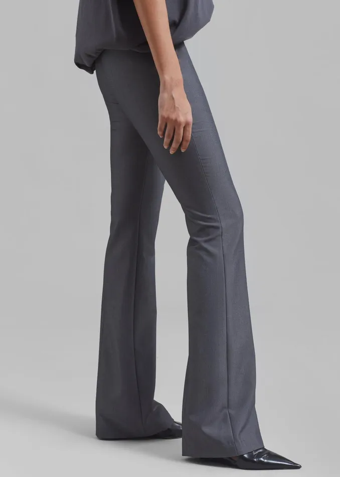 The Frankie Shop Bottoms Charley Bootcut Pants 8211 Charcoal 8211 Women