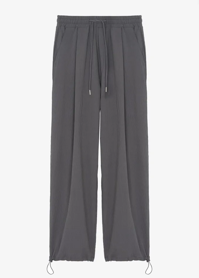 The Frankie Shop Bottoms Eliott Crinkle Pants 8211 Charcoal 8211 Men