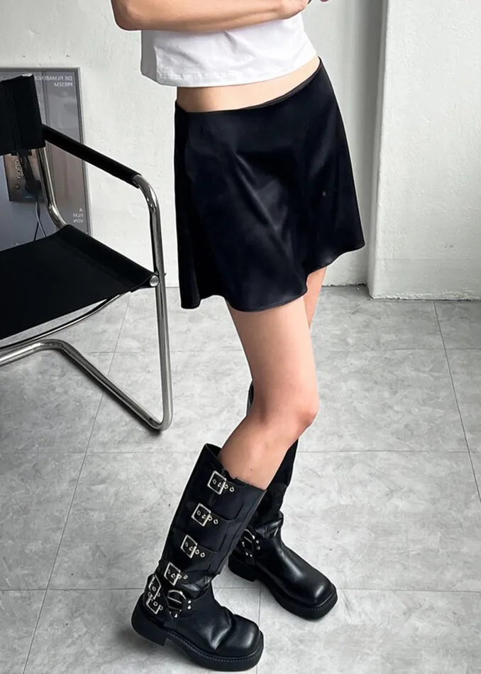 The Frankie Shop Bottoms Jules Satin Mini Skirt 8211 Black 8211 Women