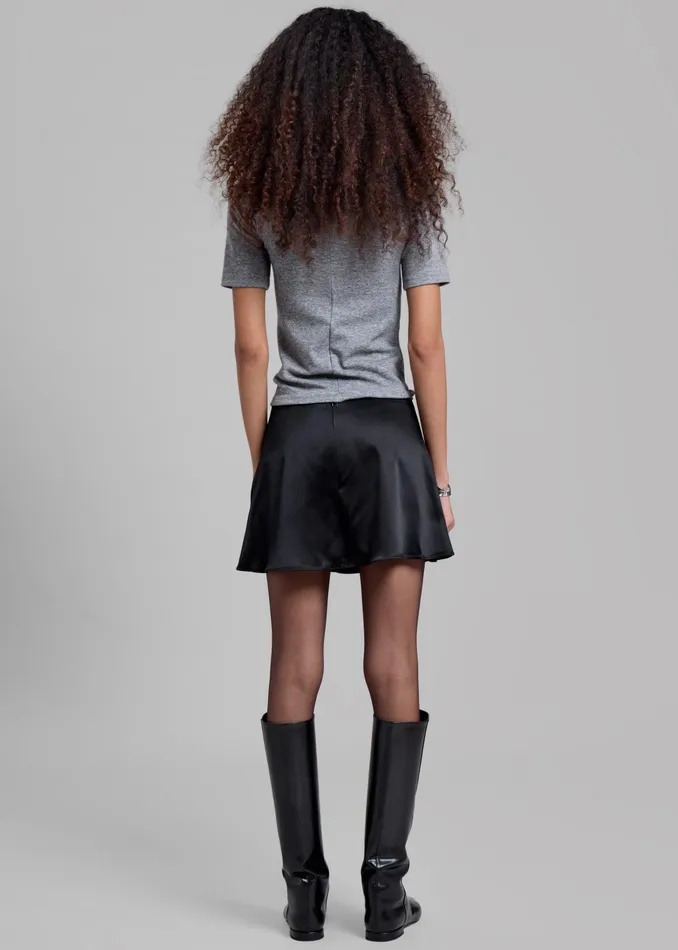 The Frankie Shop Bottoms Jules Satin Mini Skirt 8211 Black 8211 Women