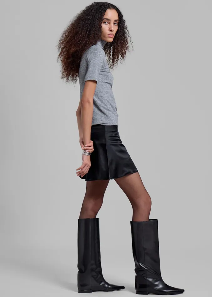 The Frankie Shop Bottoms Jules Satin Mini Skirt 8211 Black 8211 Women