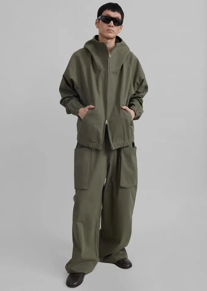 The Frankie Shop Bottoms Lauri Drawstring Cargo Pants 8211 Khaki 8211 Men