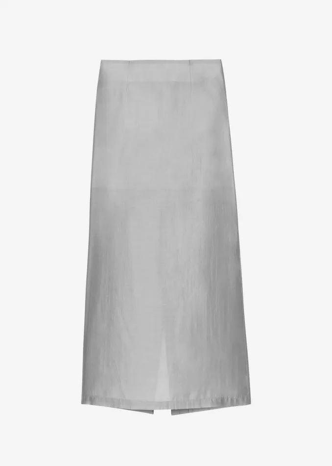 The Frankie Shop Bottoms Lenore Semi Sheer Midi Skirt 8211 Grey 8211 Women